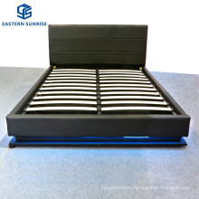 Elegant Design Home Furniture Hotel Beds PU Bed with LED